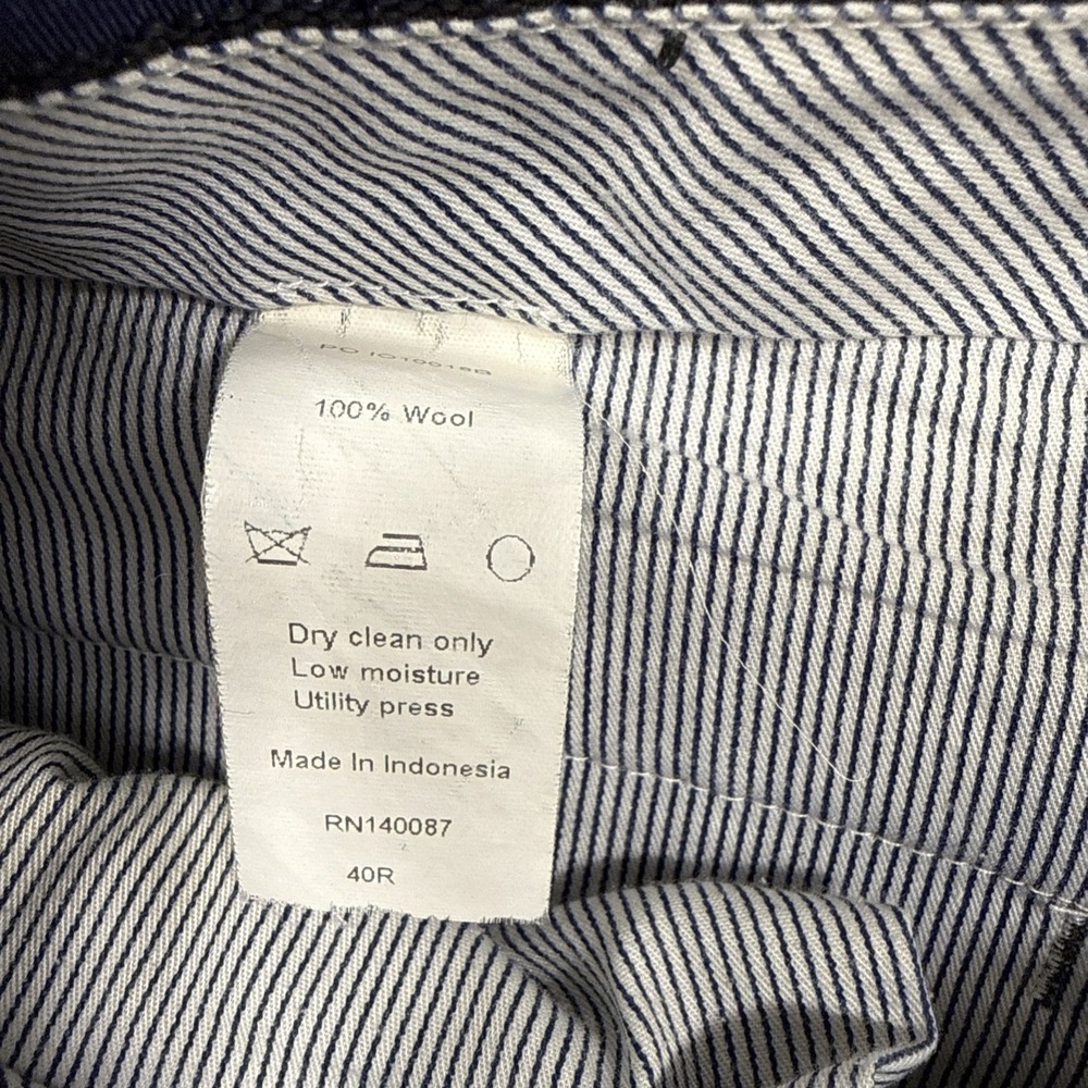 Hart Schaffner Marx 100% Wool Pleated Cuffed Gray Micro Checked Dress Pants 40R - Picture 6 of 10